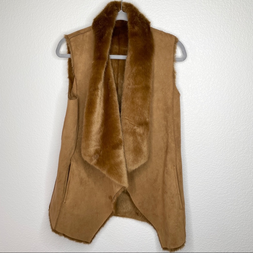 Love Token Faux Fur Lined Vest Women's Medium
